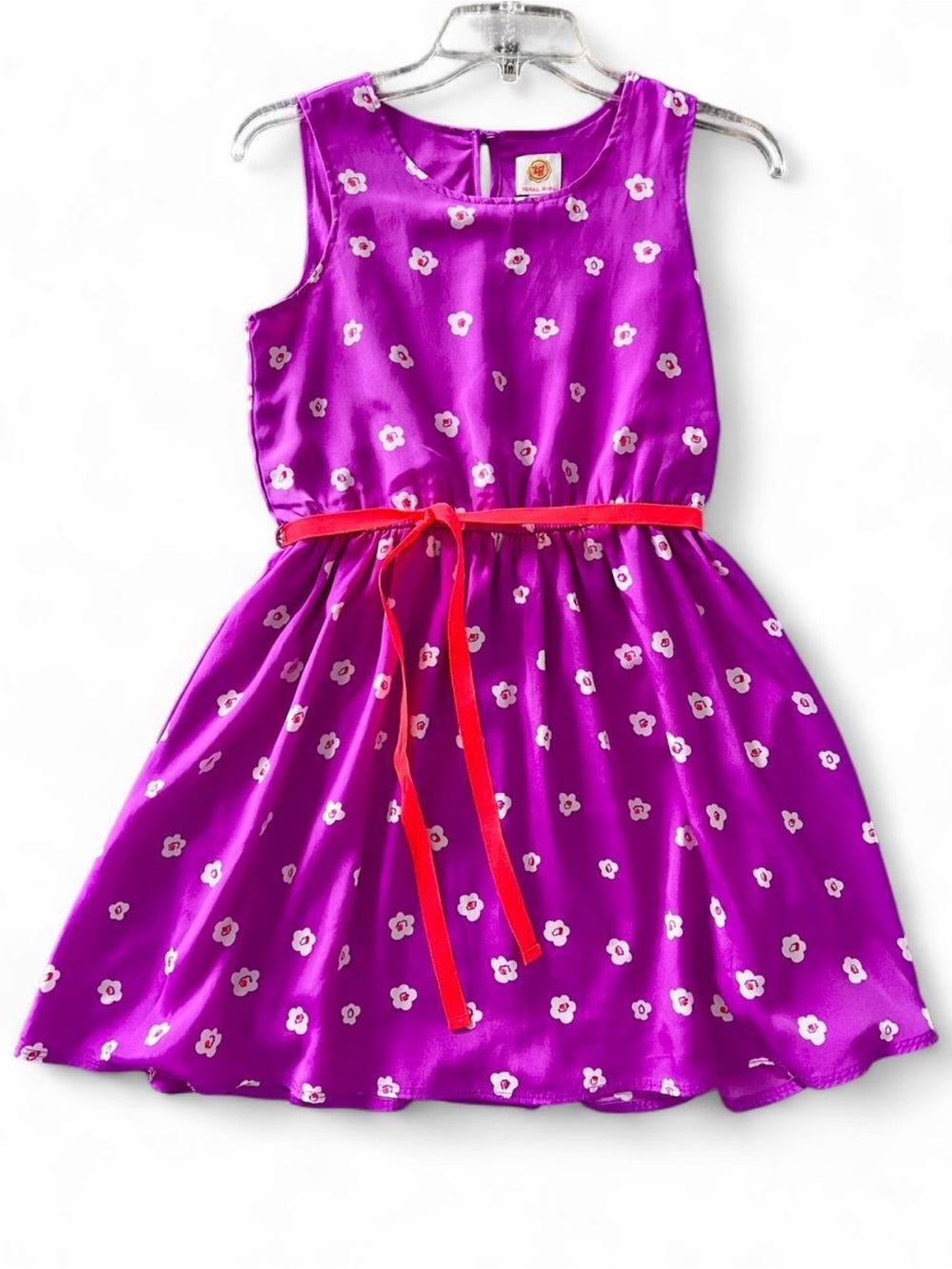 Total Girl Floral Dress in Purple Girls XL (14/16)